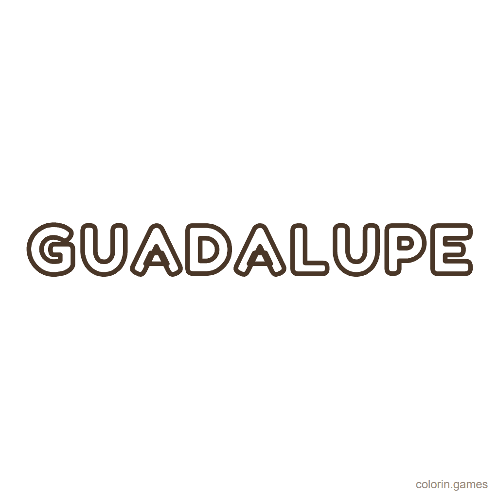 Nombre Guadalupe para colorear