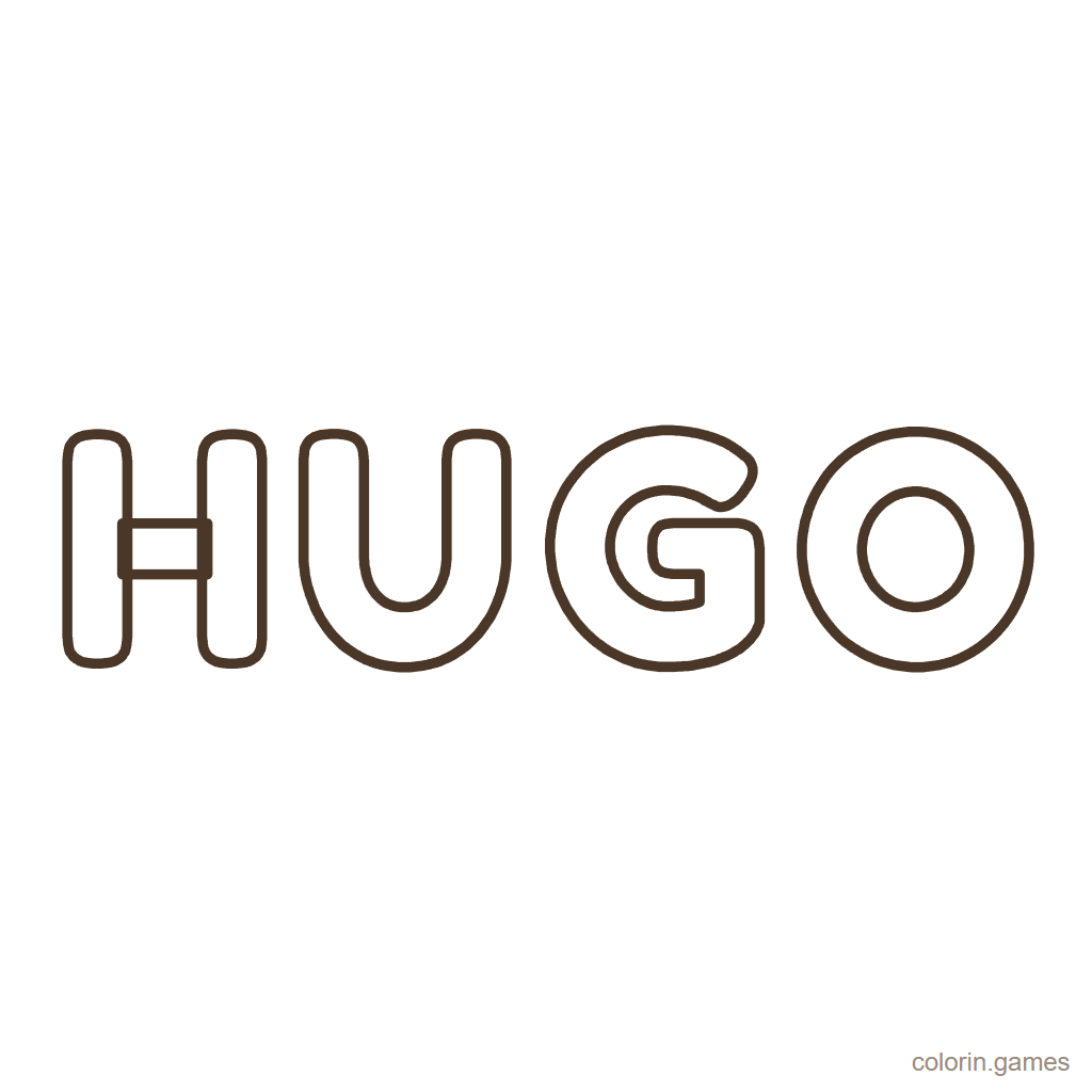 Nombre Hugo para colorear