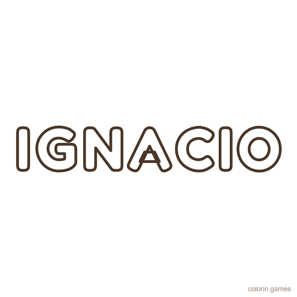 Nombre Ignacio para colorear