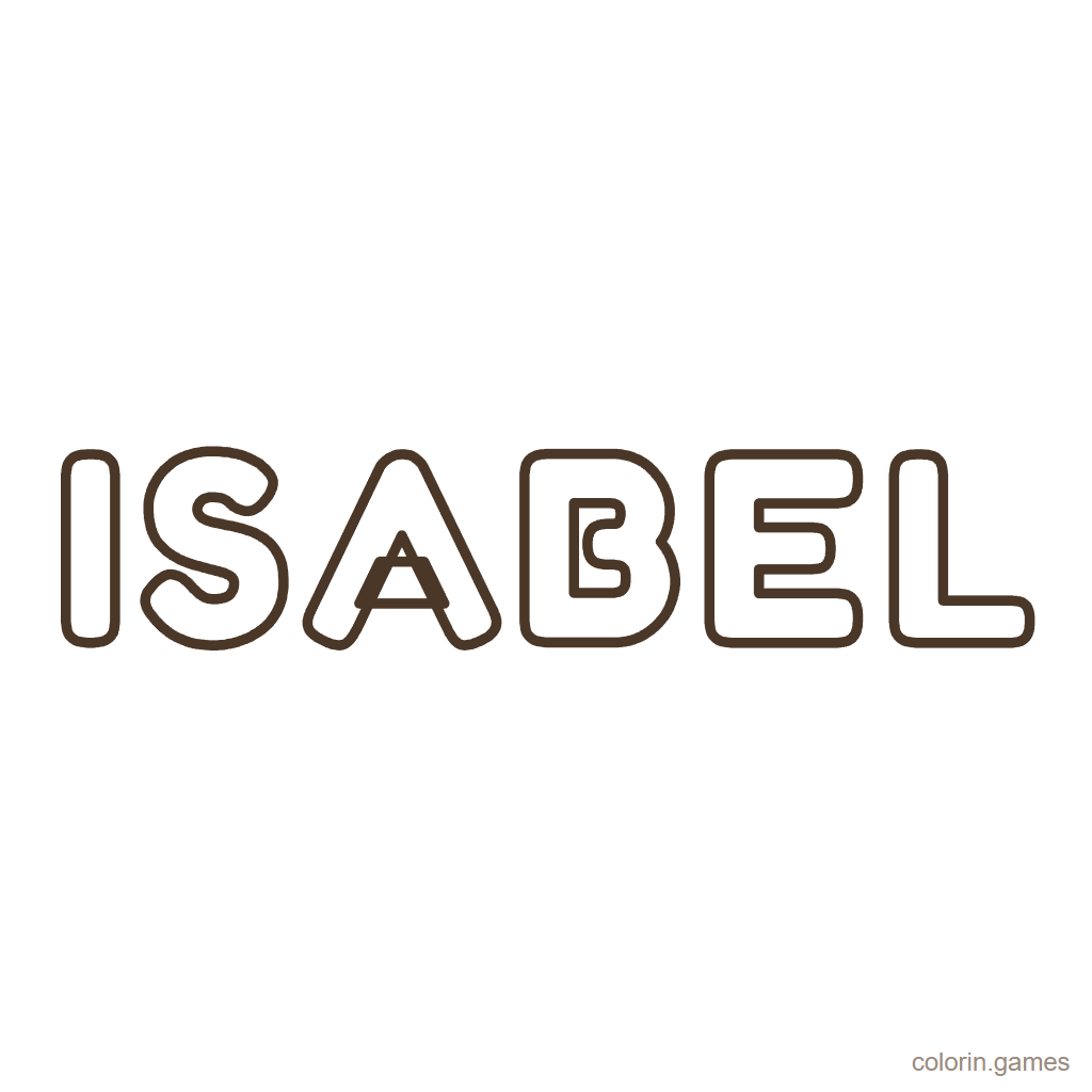 Nombre Isabel para colorear