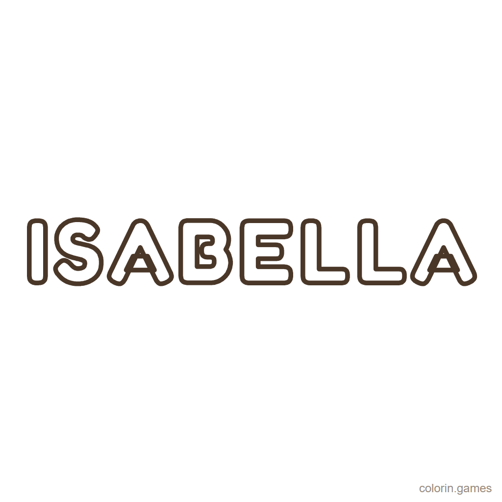 Nombre Isabella para colorear
