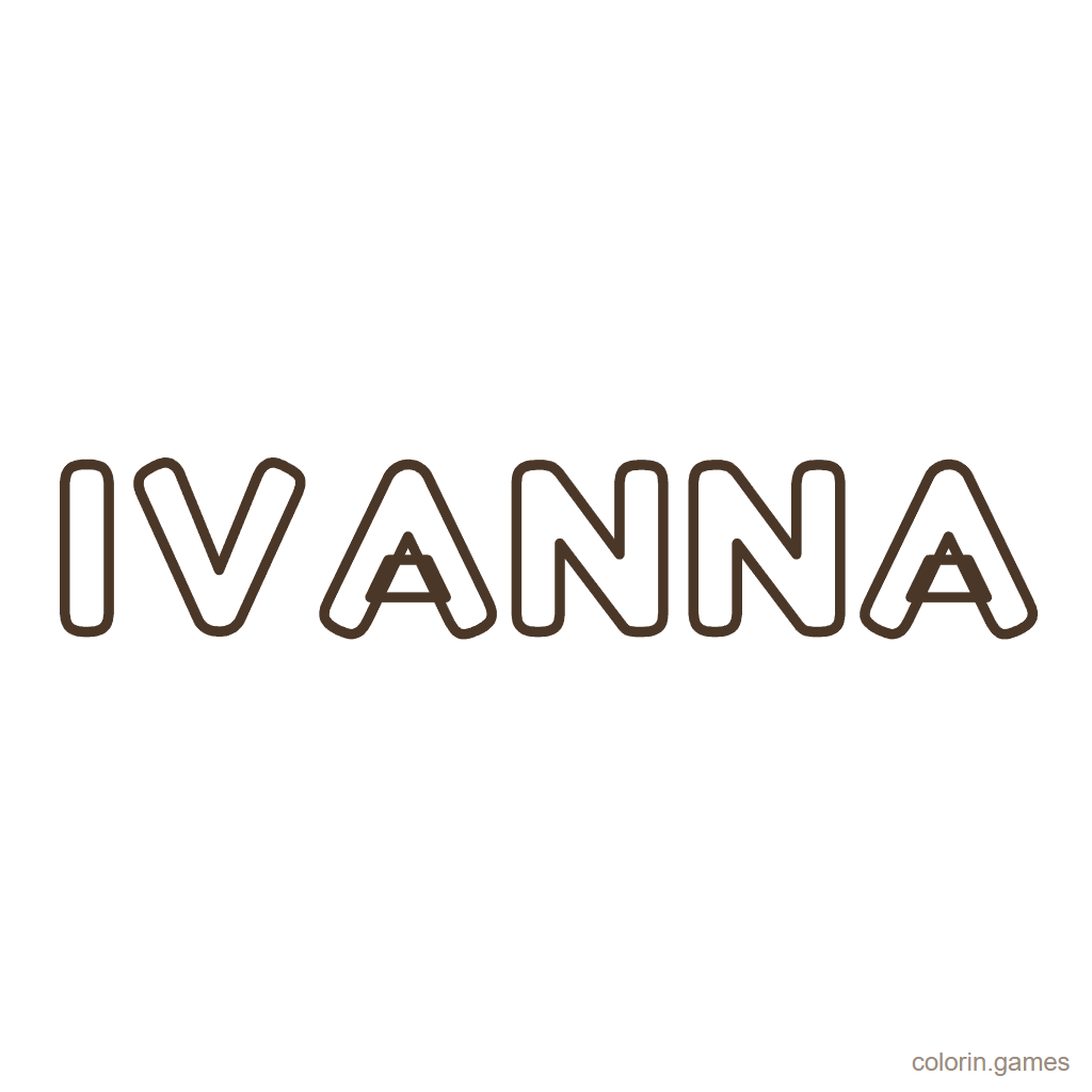 Nombre Ivanna para colorear