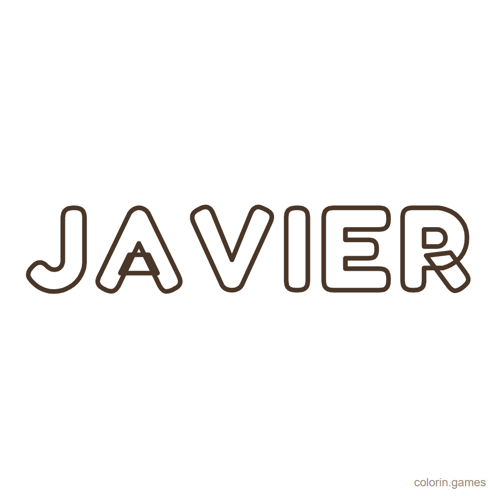 Nombre Javier para colorear