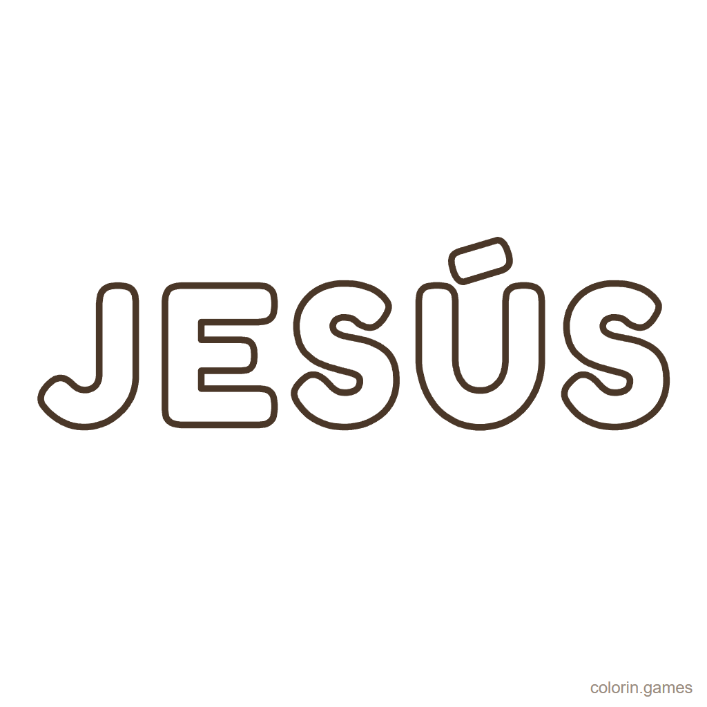 Nombre Jesús para colorear