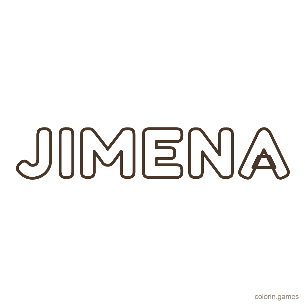 Nombre Jimena para colorear