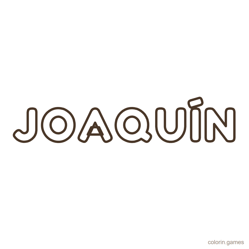 Nombre Joaquín para colorear