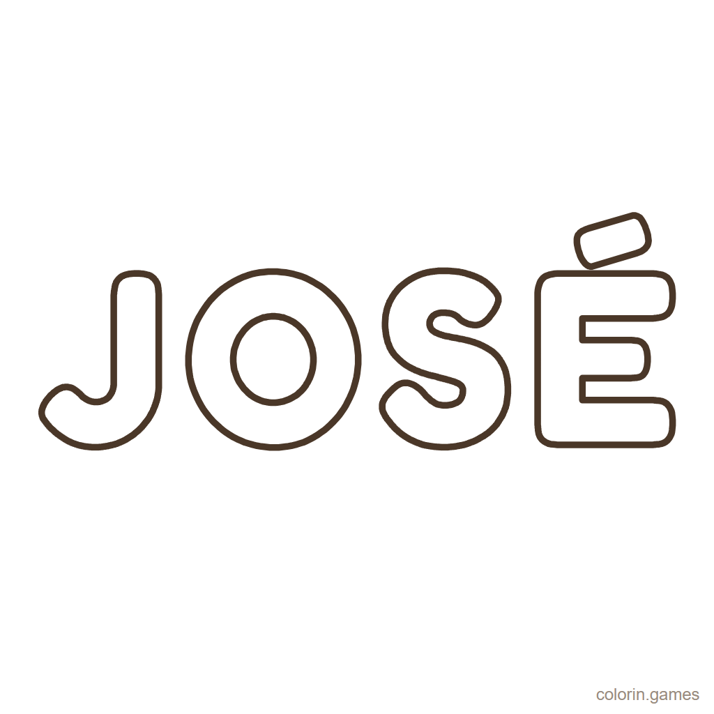Nombre José para colorear