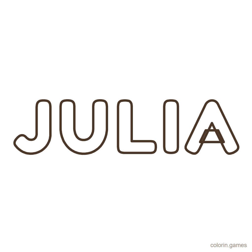 Nombre Julia para colorear
