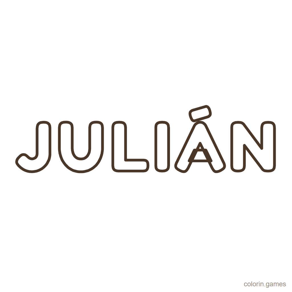Nombre Julián para colorear