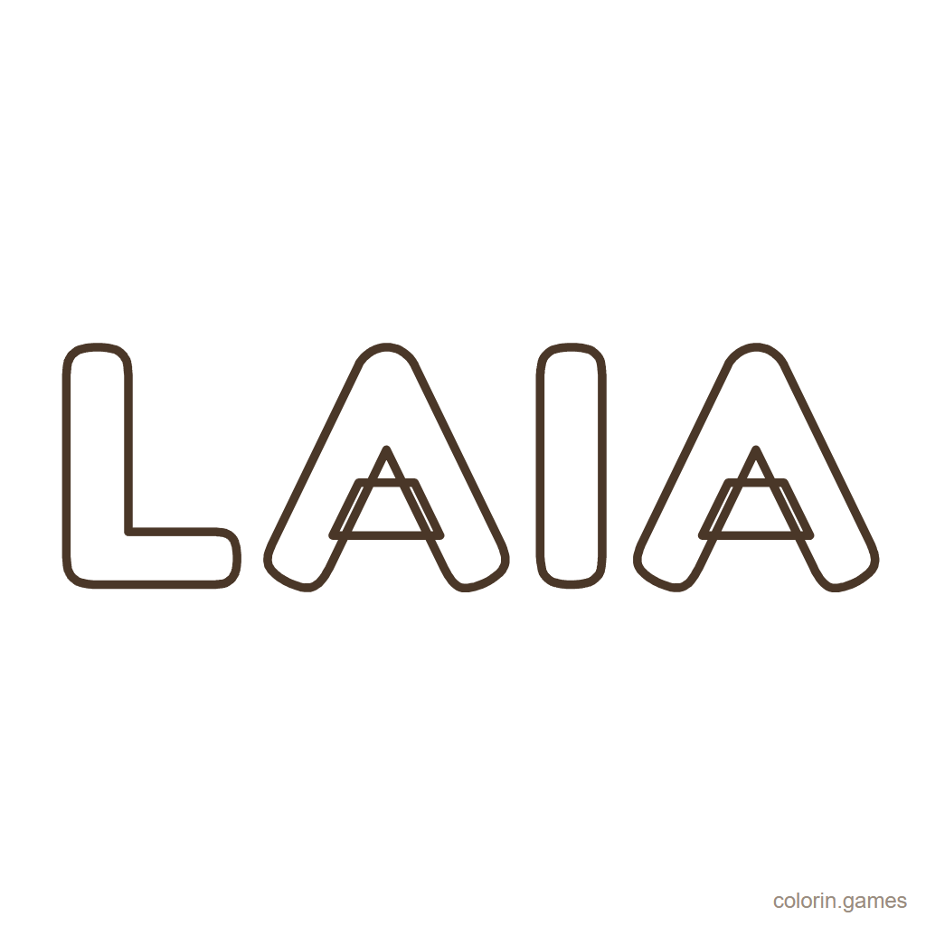Nombre Laia para colorear