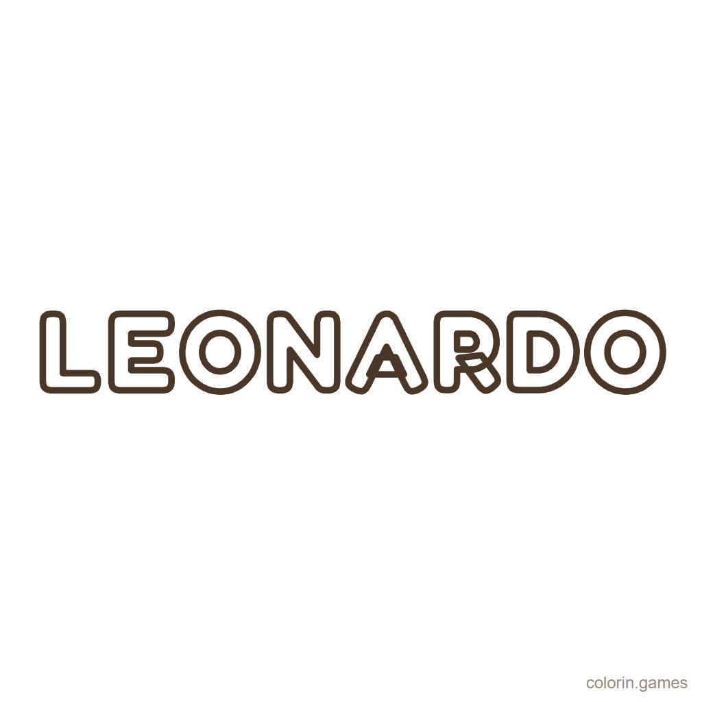 Nombre Leonardo para colorear