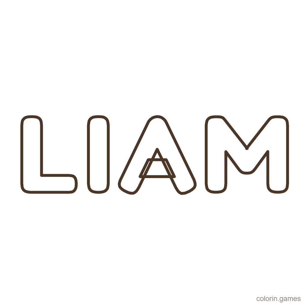 Nombre Liam para colorear