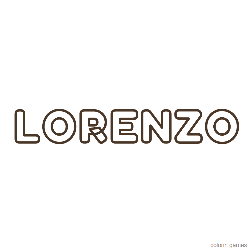 Nombre Lorenzo para colorear