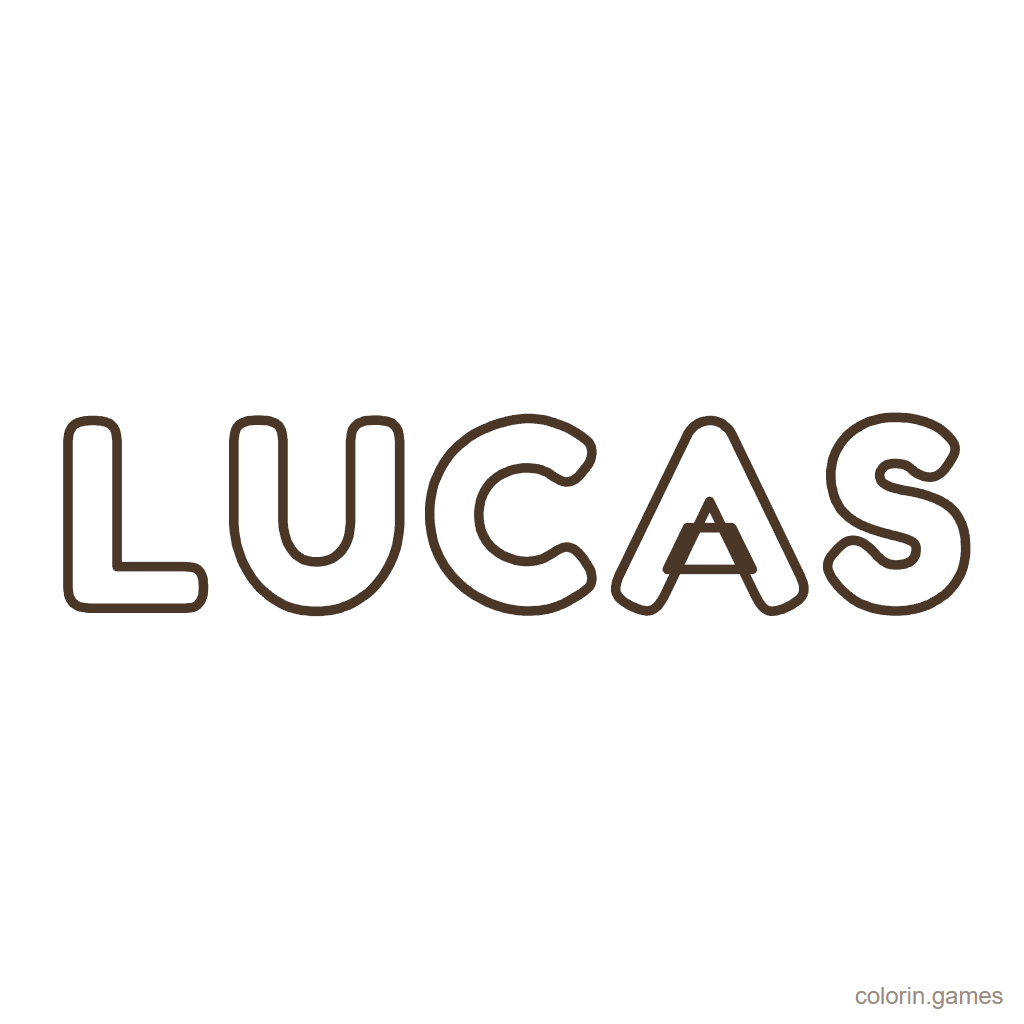 Nombre Lucas para colorear
