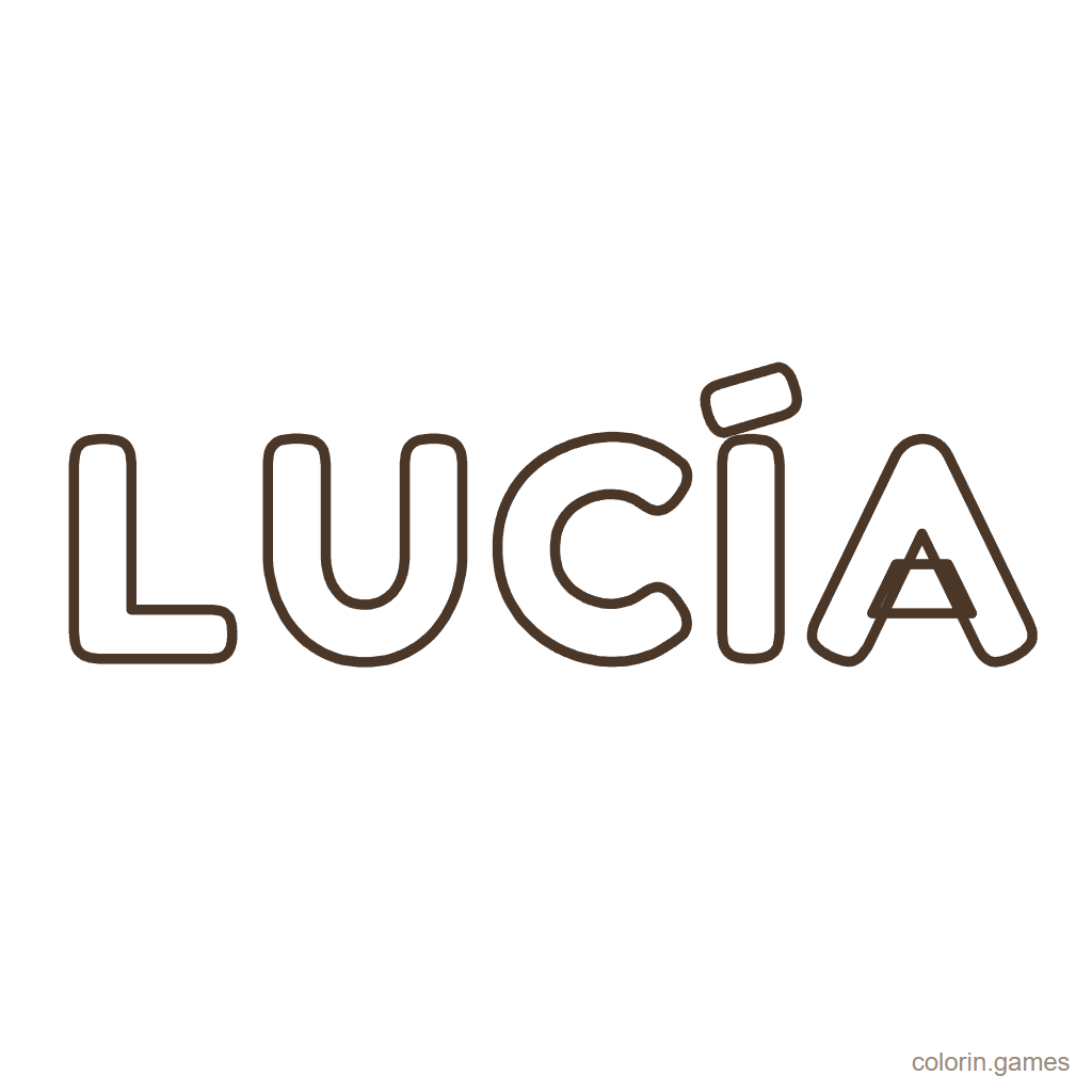 Nombre Lucía para colorear