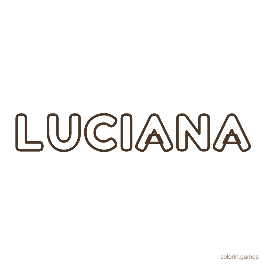 Nombre Luciana para colorear