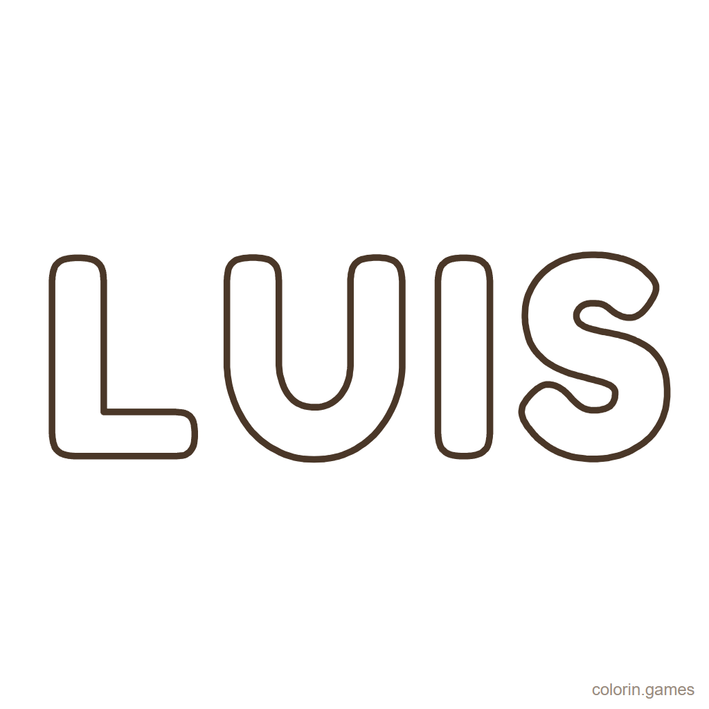 Nombre Luis para colorear