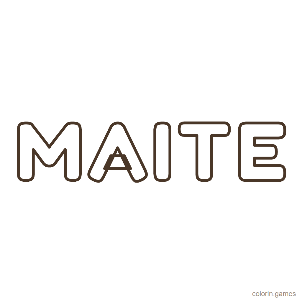 Nombre Maite para colorear