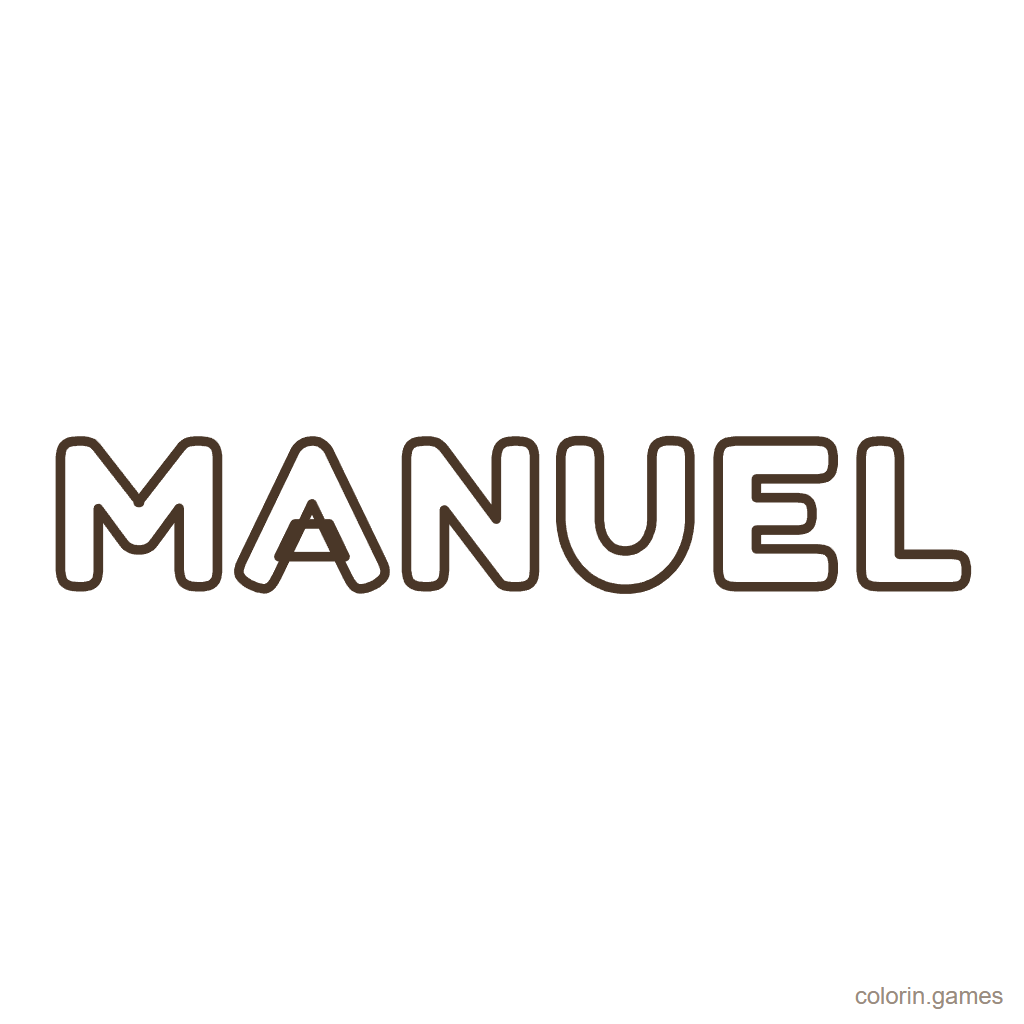 Nombre Manuel para colorear