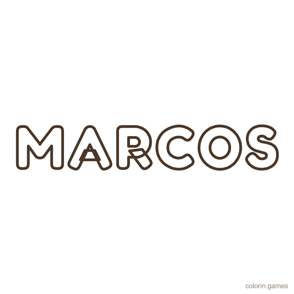 Nombre Marcos para colorear