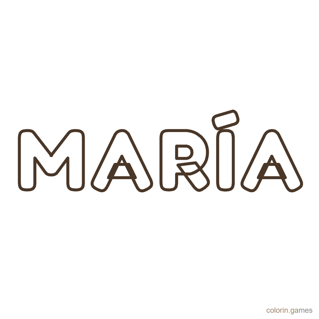 Nombre María para colorear