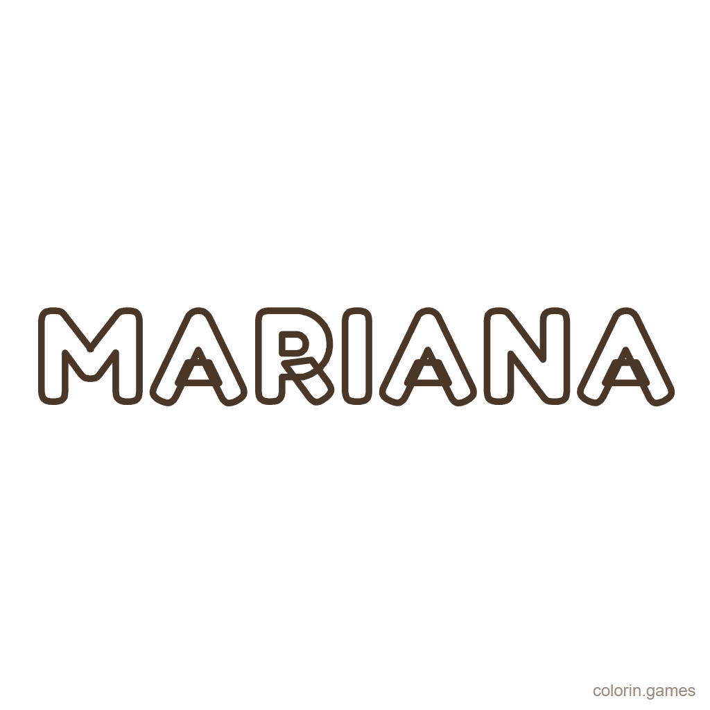 Nombre Mariana para colorear