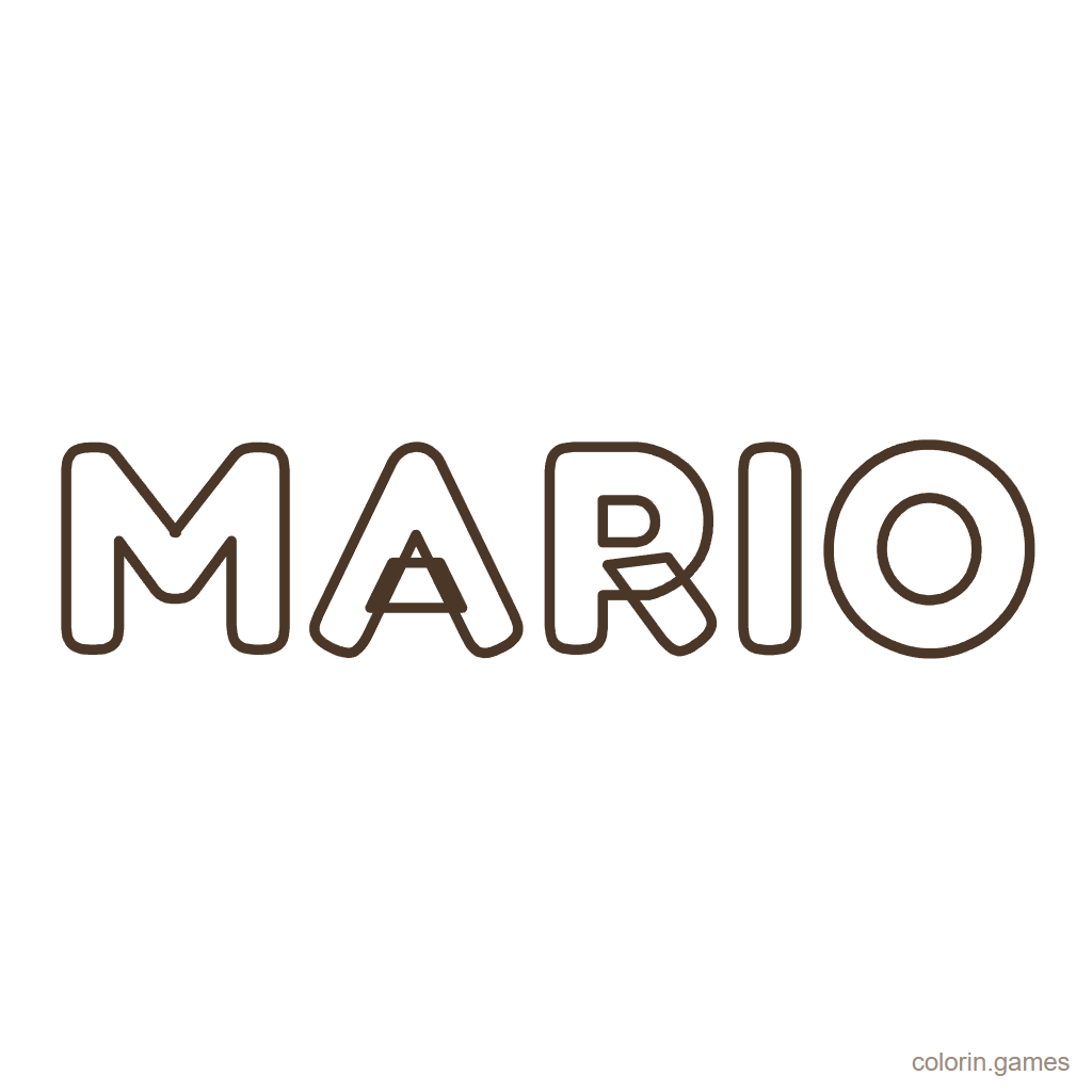 Nombre Mario para colorear