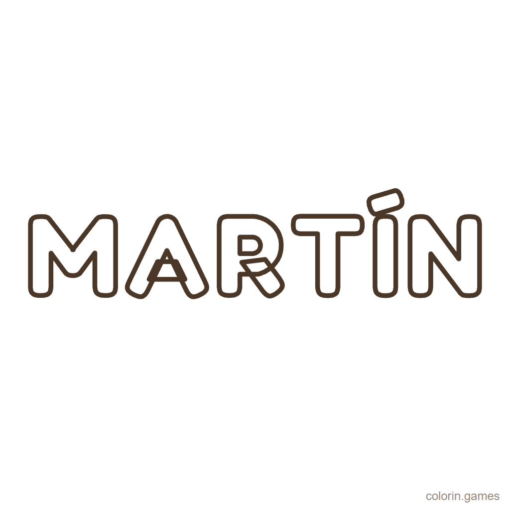 Nombre Martín para colorear