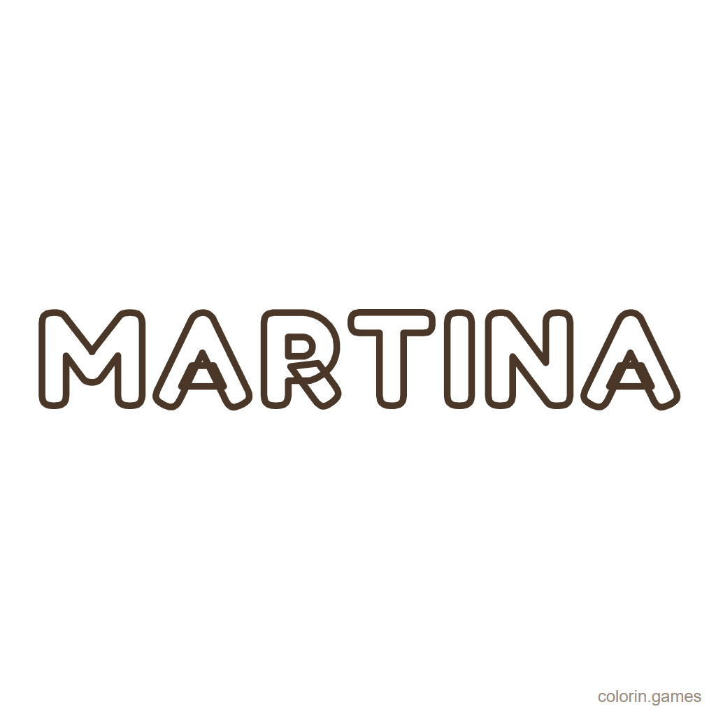 Nombre Martina para colorear