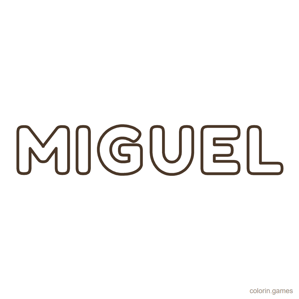 Nombre Miguel para colorear