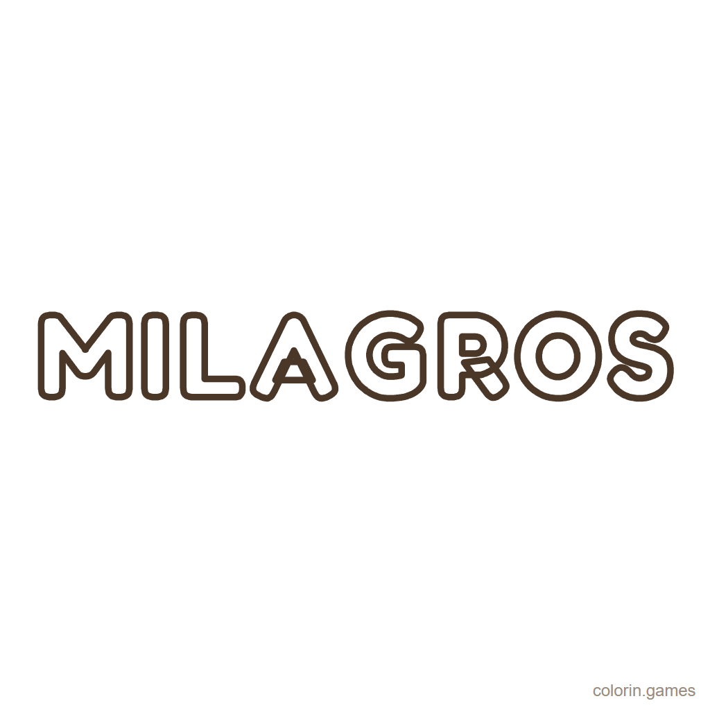 Nombre Milagros para colorear