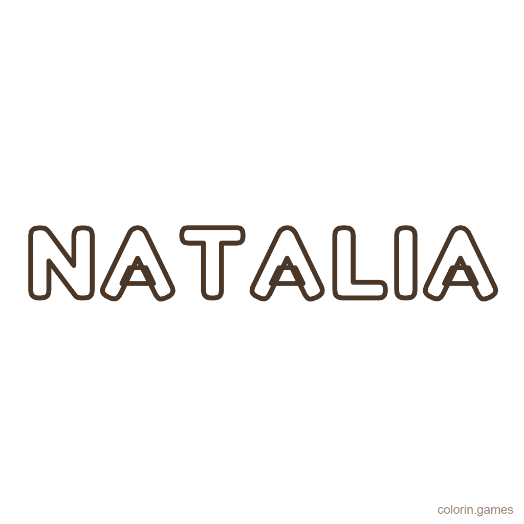 Nombre Natalia para colorear