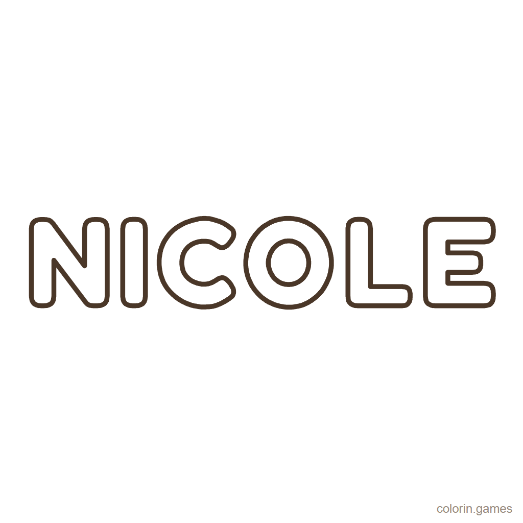 Nombre Nicole para colorear