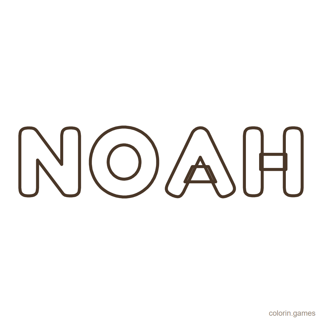 Nombre Noah para colorear