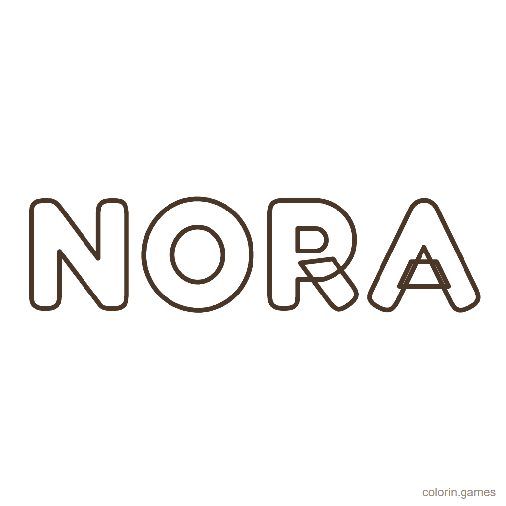 Nombre Nora para colorear