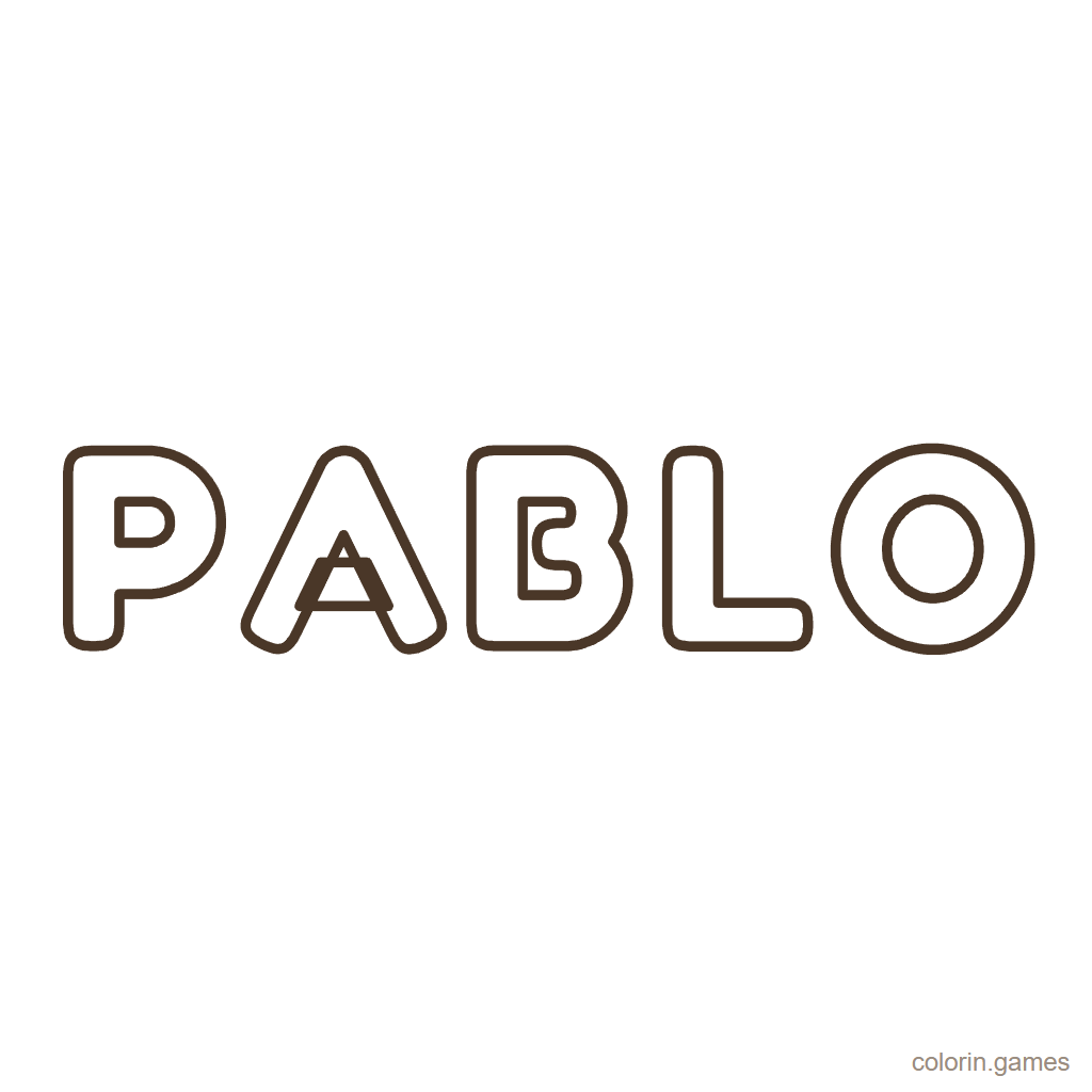 Nombre Pablo para colorear
