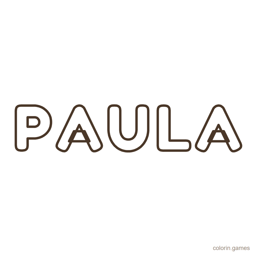 Nombre Paula para colorear
