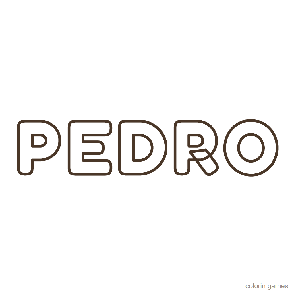 Nombre Pedro para colorear