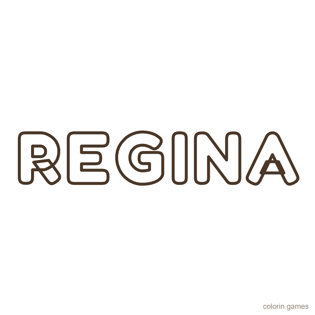 Nombre Regina para colorear
