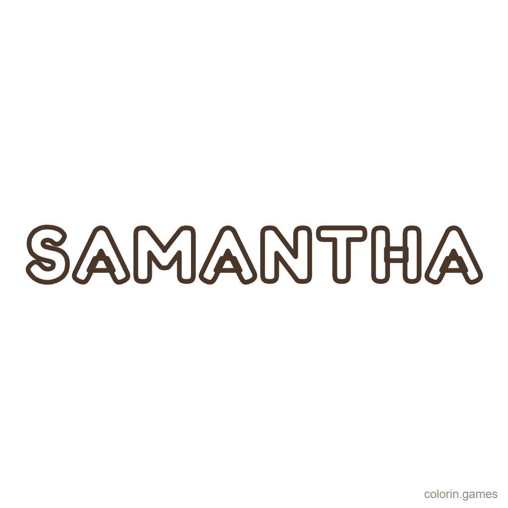 Nombre Samantha para colorear