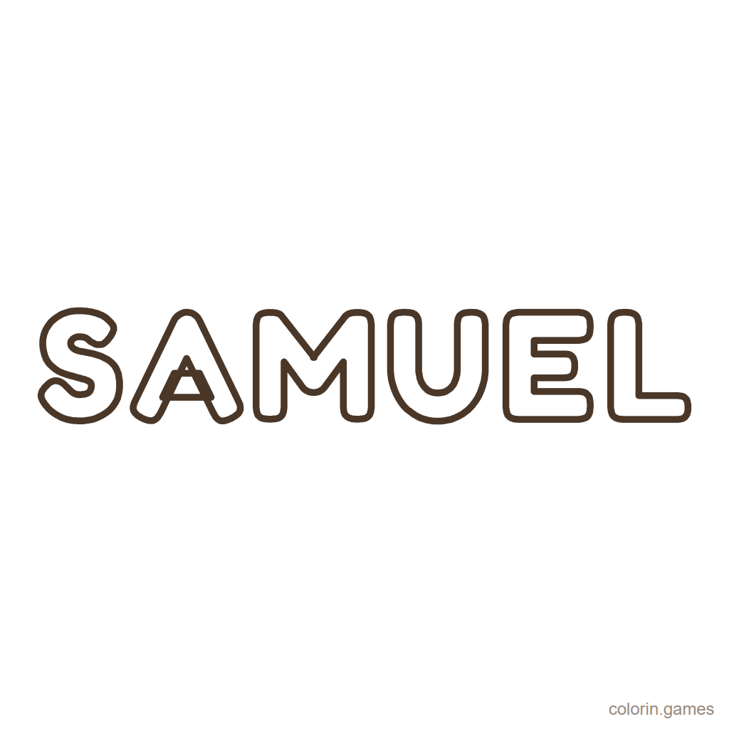 Nombre Samuel para colorear