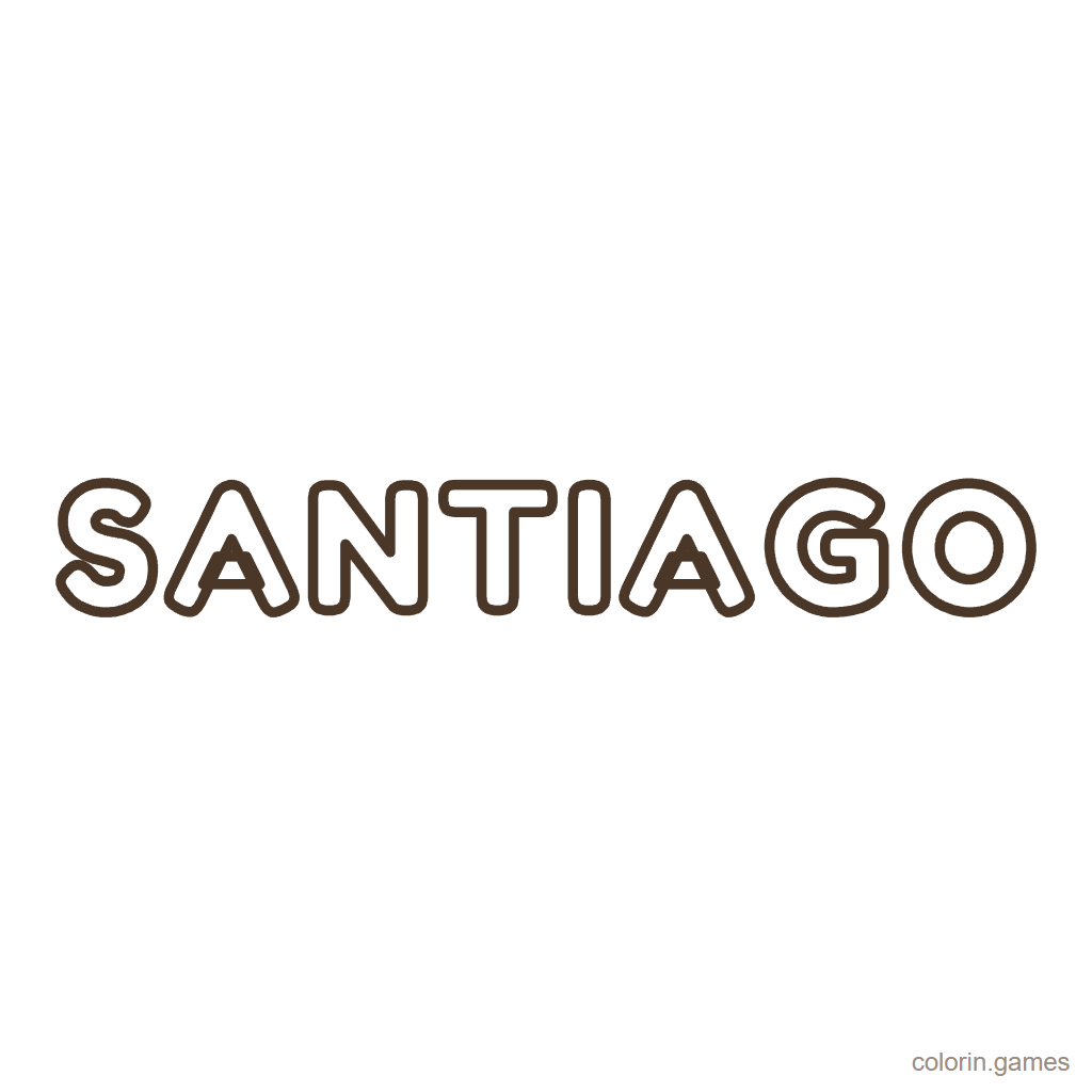 Nombre Santiago para colorear