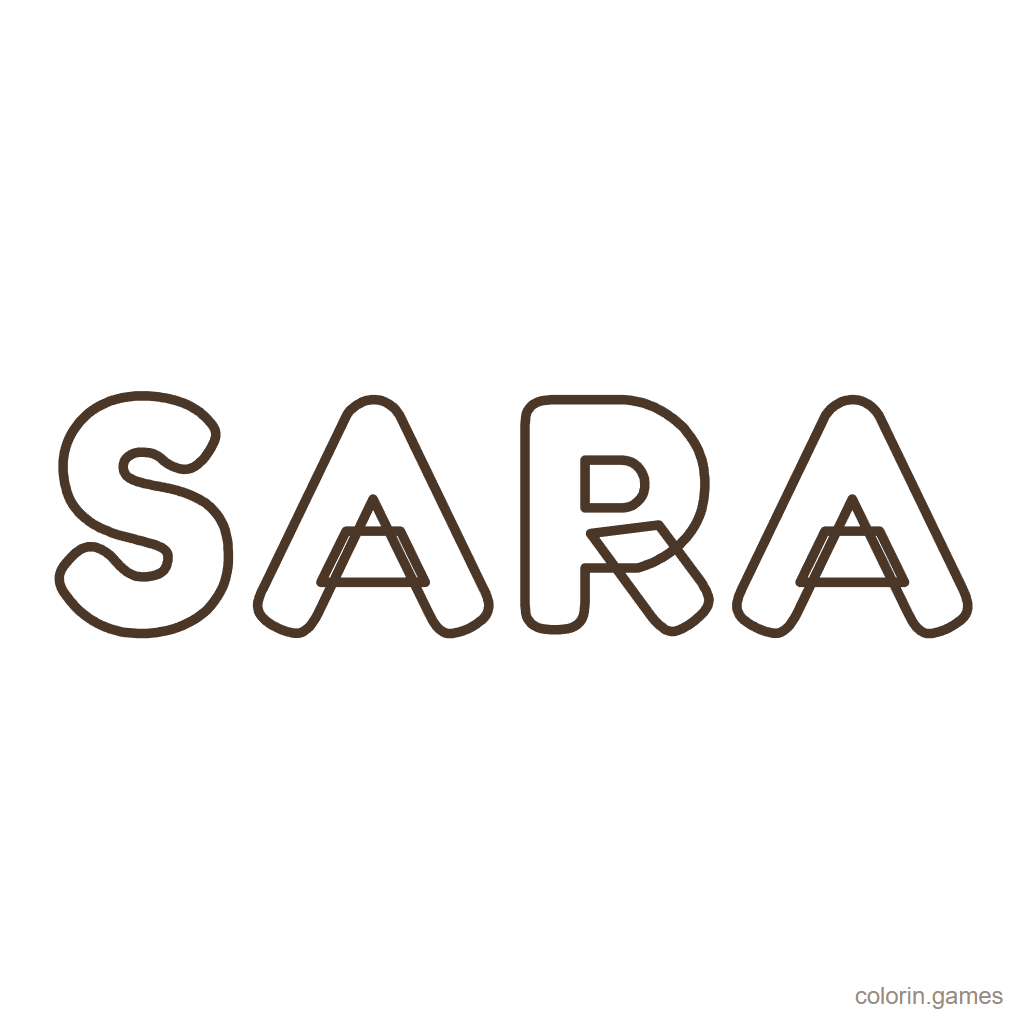 Nombre Sara para colorear