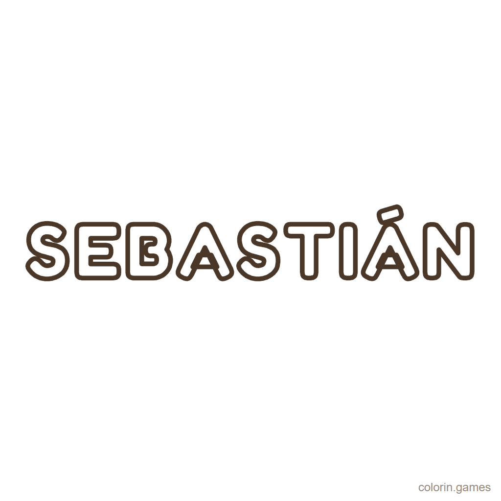 Nombre Sebastián para colorear