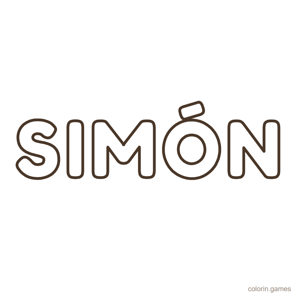 Nombre Simón para colorear