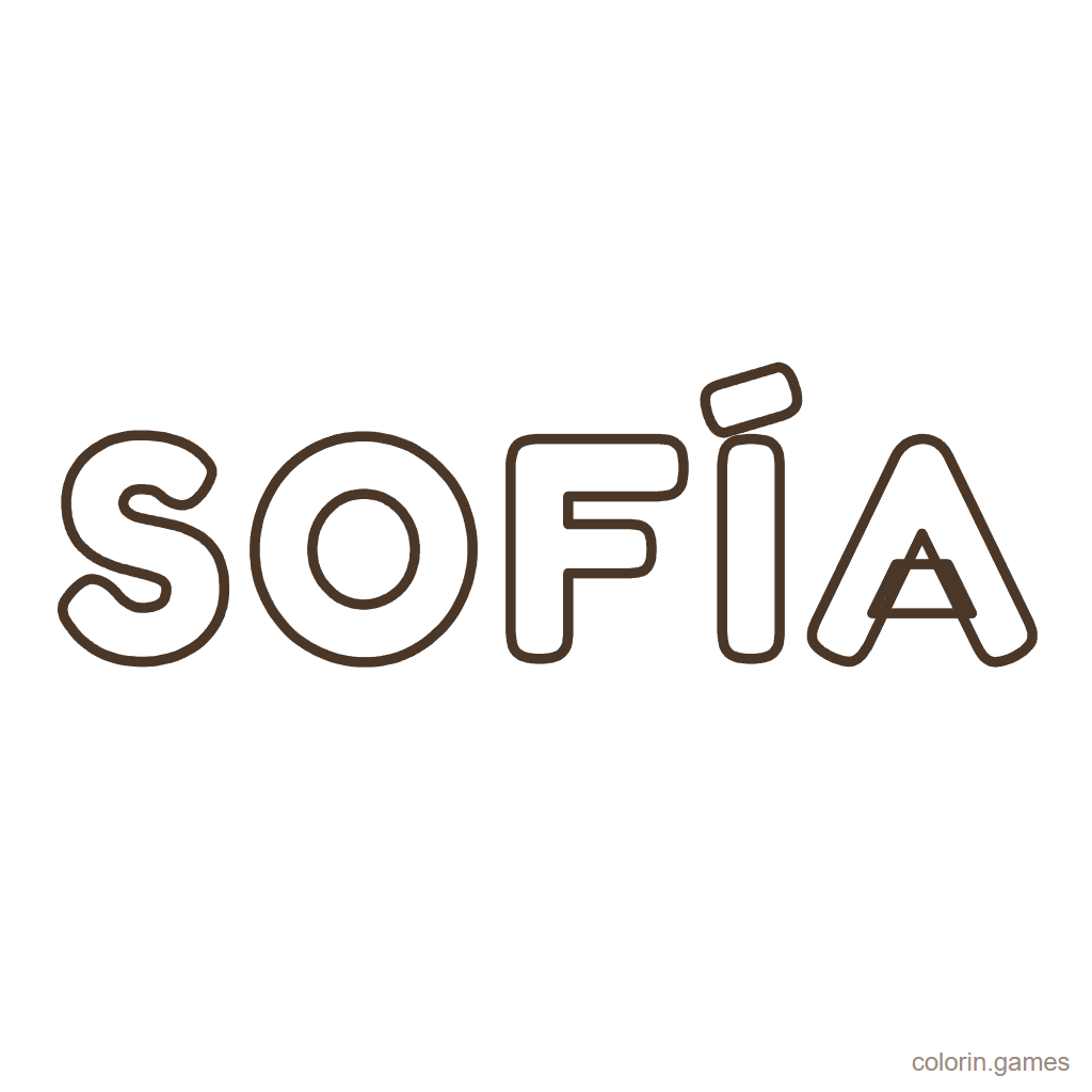 Nombre Sofía para colorear