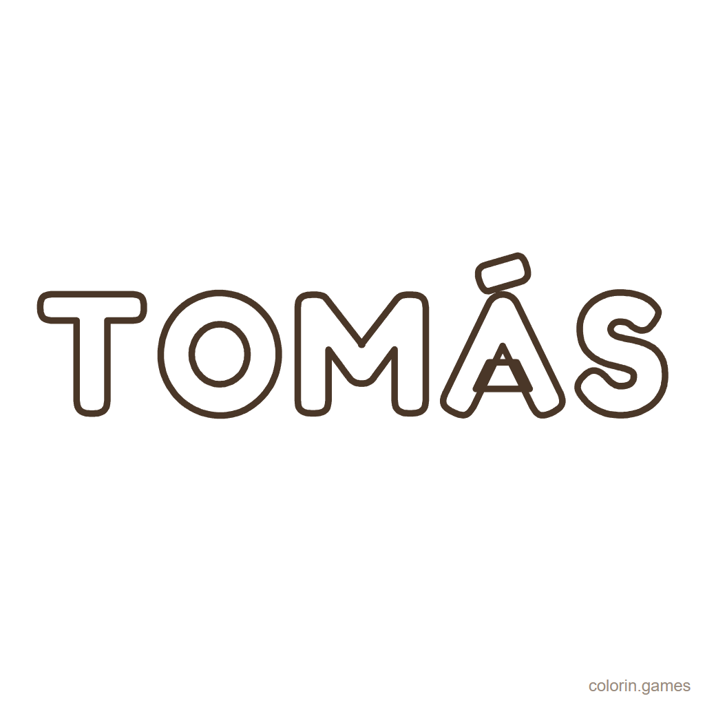 Nombre Tomás para colorear