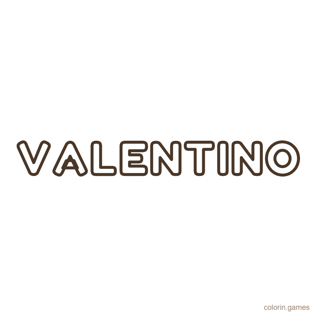 Nombre Valentino para colorear