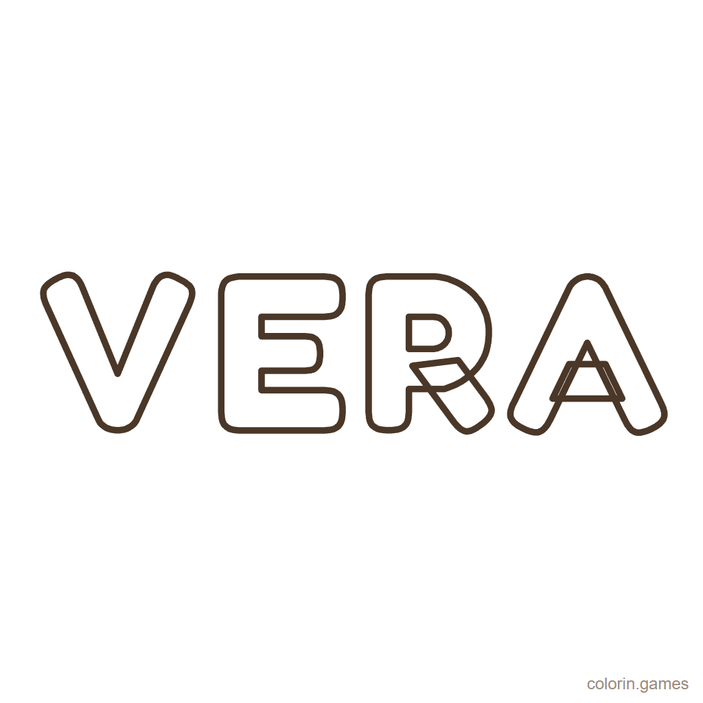 Nombre Vera para colorear