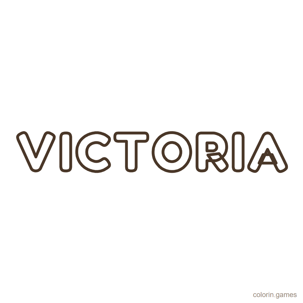 Nombre Victoria para colorear